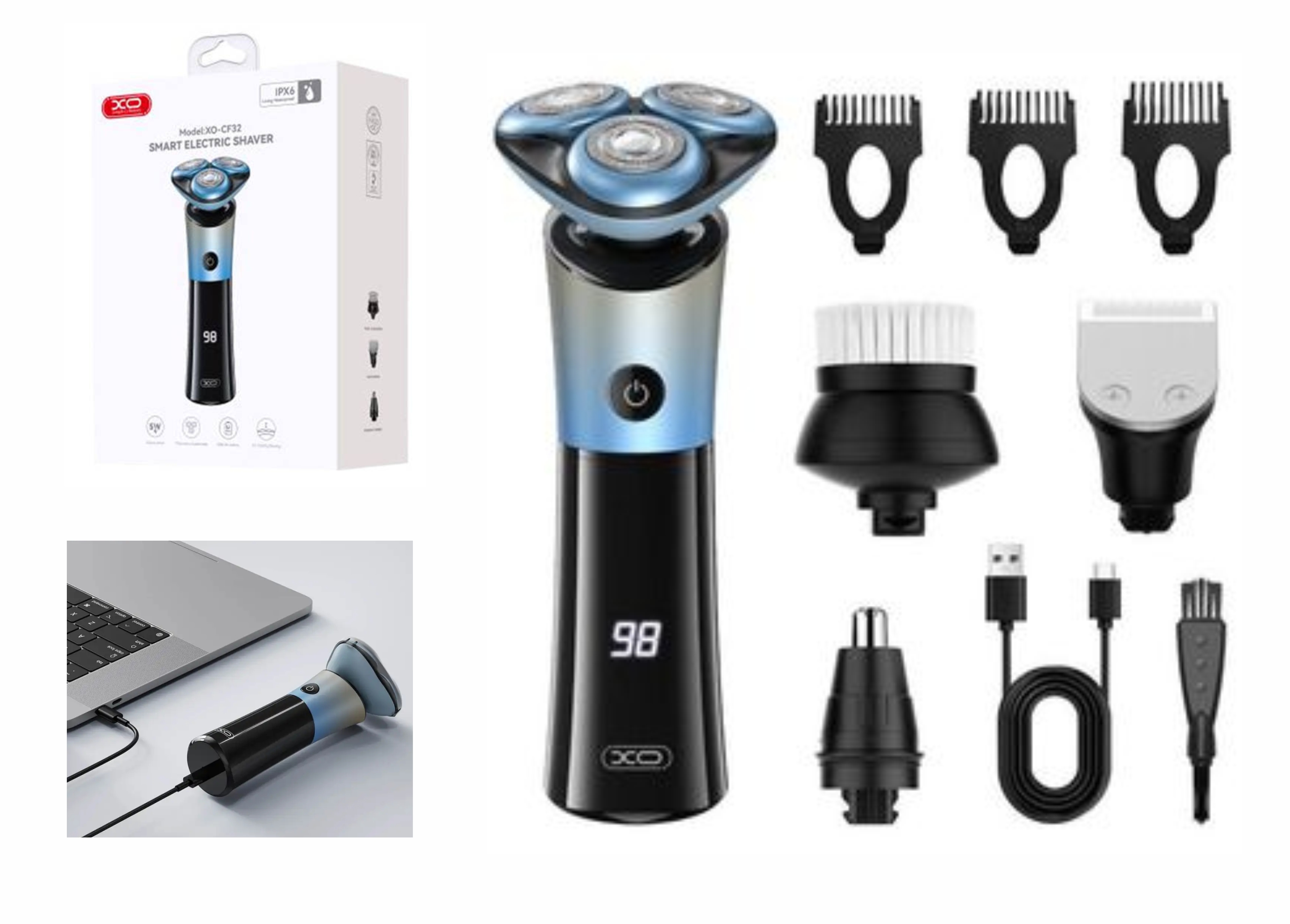 AFEITADORA MULTIFUNCION 4 PIEZAS XO-CF32